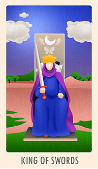 king of swords tarot card upright